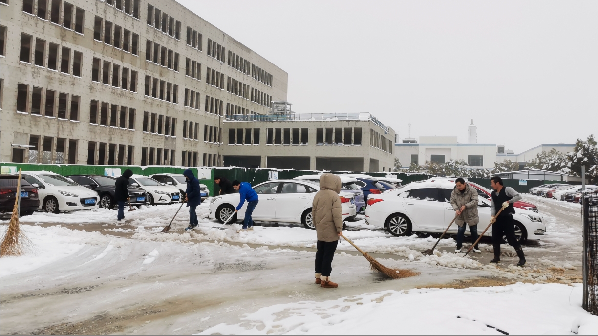雪绽琼花日 扫雪暖心时丨U8在线平台（中国）官网开展扫雪除冰活动
